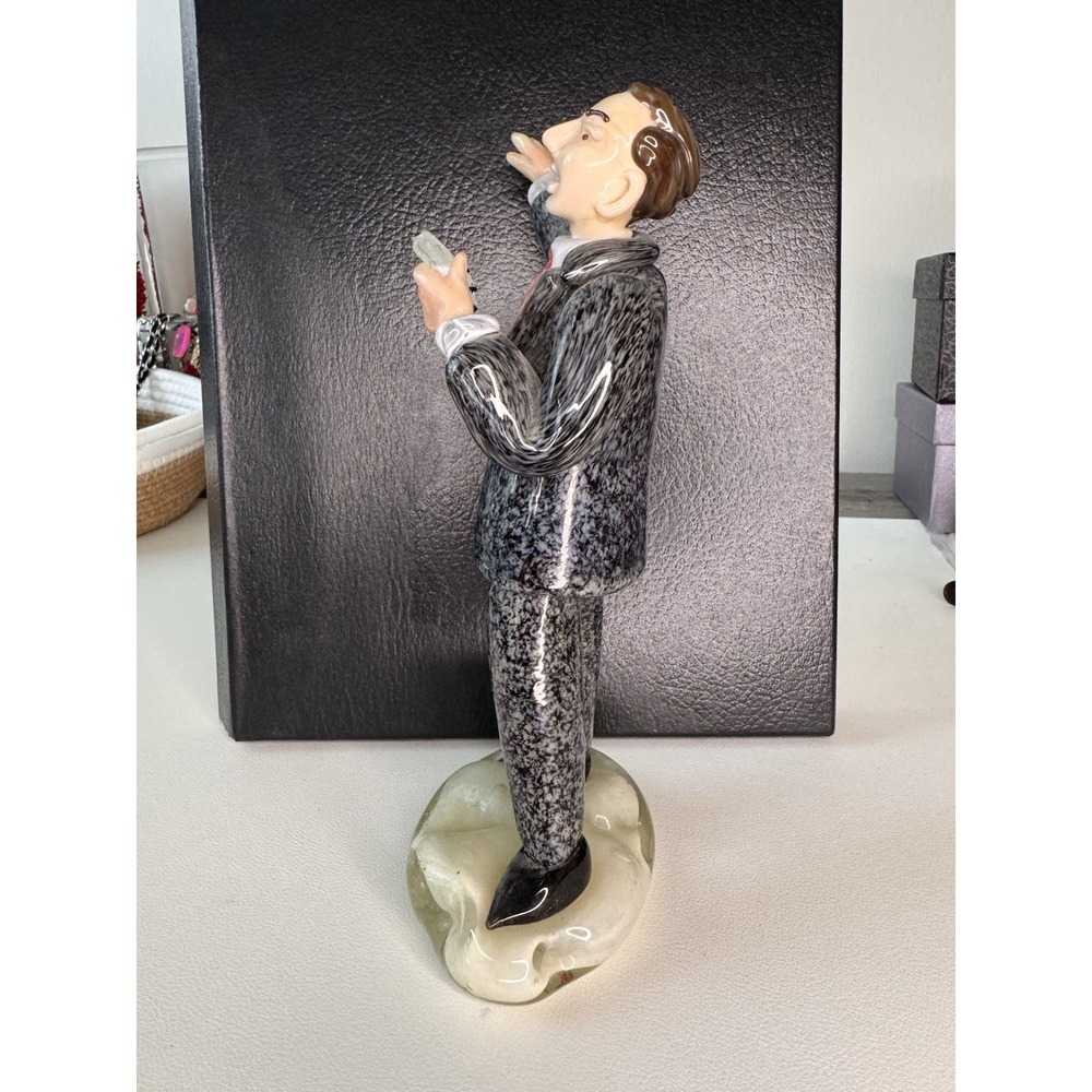 Vintage Murano Style Art Glass Politician Orator Lawyer Figurine Hand Blown 5.5" - Picture 3 of 11